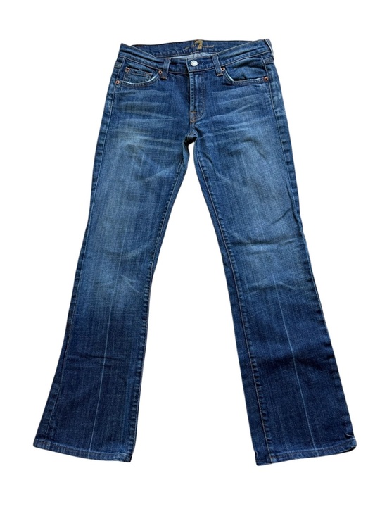 7 For All Mankind Denim - 7 for All Mankind Low Rise Bootcut Jeans Womens 27 Dark Blue Denim Stretch Fit